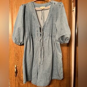 Denim Short Romper
